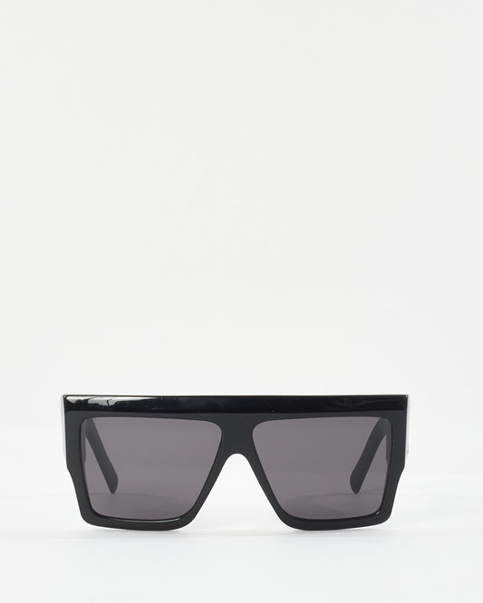 Celine Black Acetate CL400921 Oversized Flat Top Sunglasses