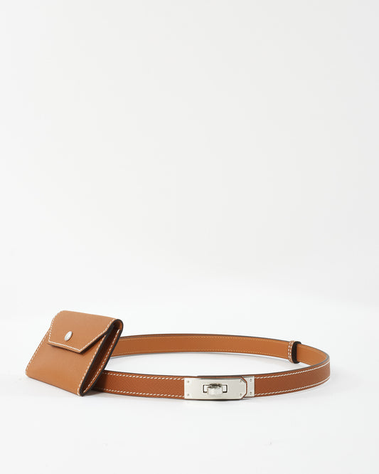 Hermès Gold Epsom Leather Kelly 18 Pocket Belt PHW