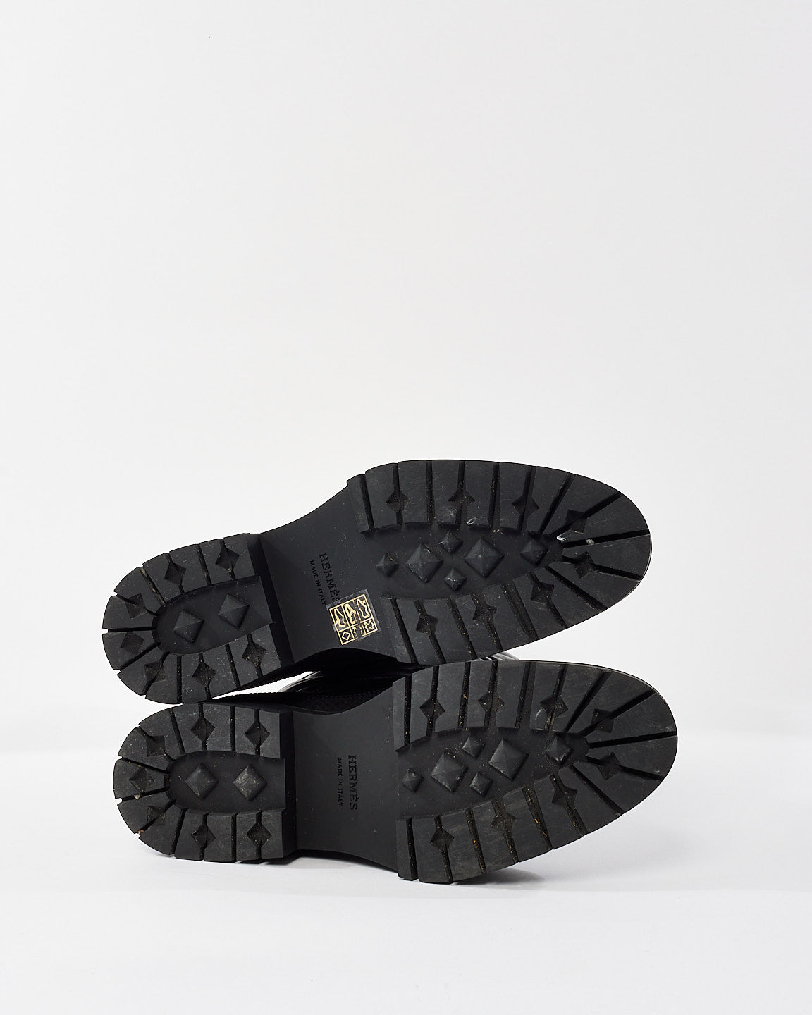 Hermès Black Leather Fuji High Shaft Boots - 37.5