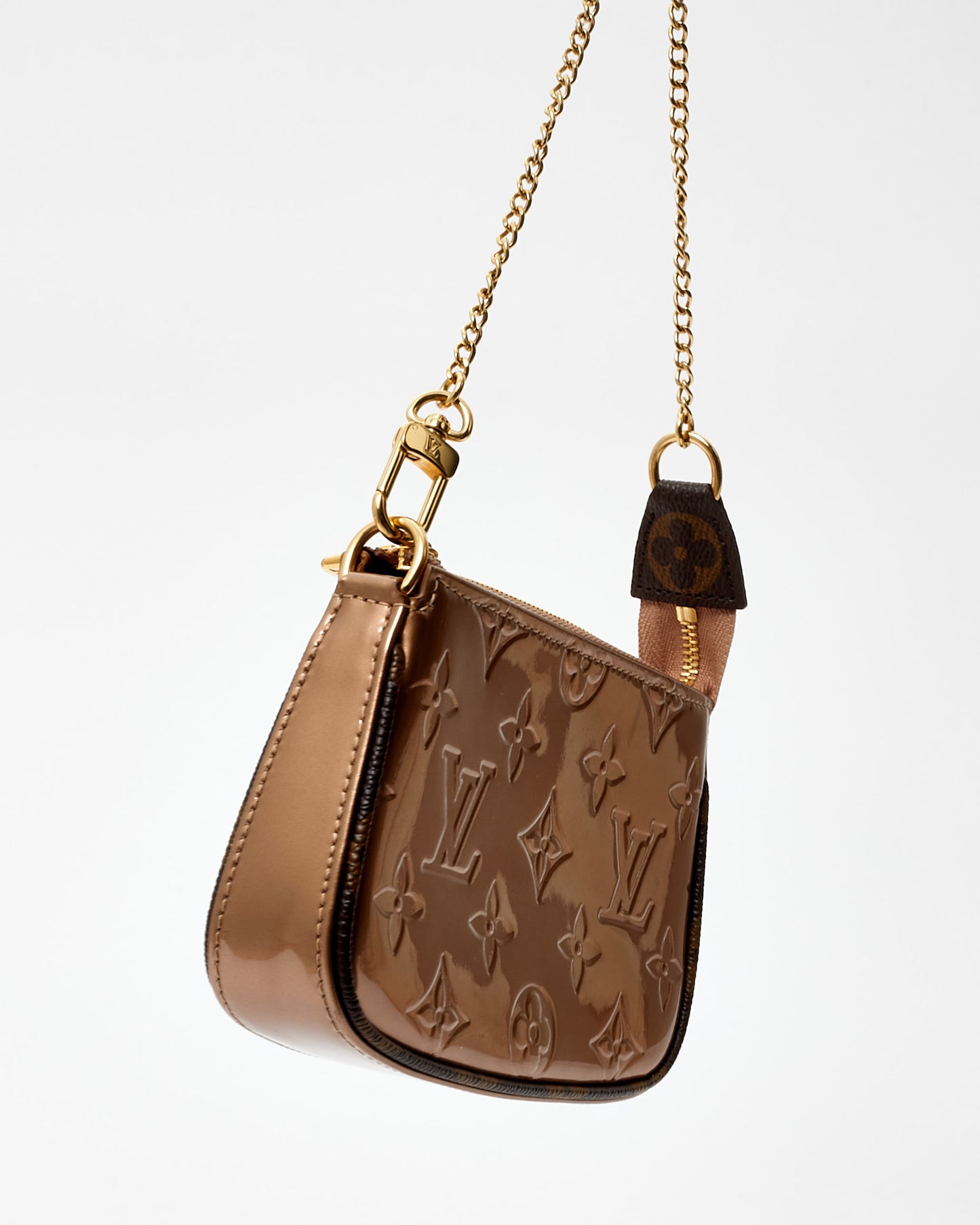 Louis Vuitton Rose Gold Vernis Mini Pochette D'Accessoires