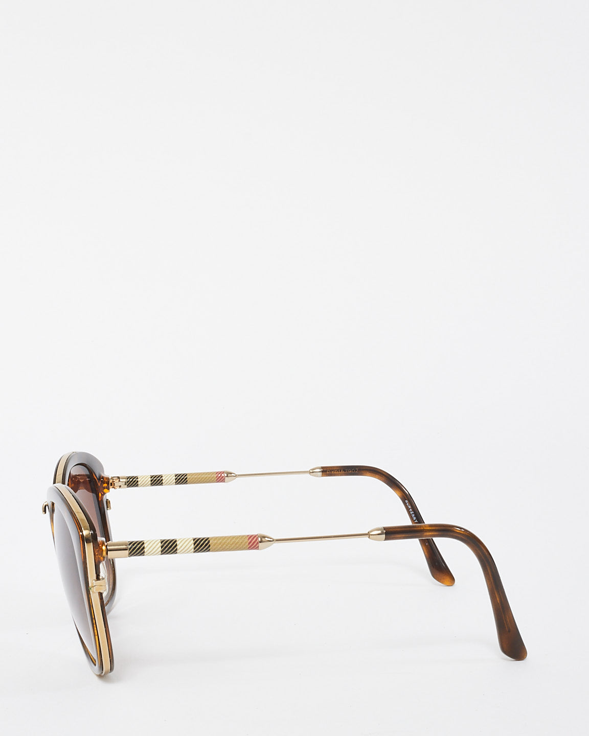 Burberry Tortoise & Nova Check Pattern BE 4251 Cat-Eye Sunglasses