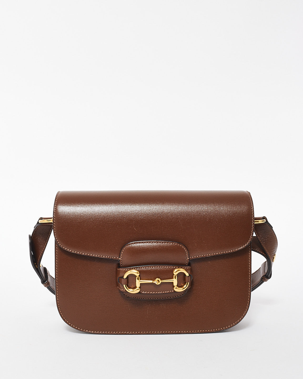 Buy Gucci Brown Leather Horsebit 1955 Small Shoulder Bag