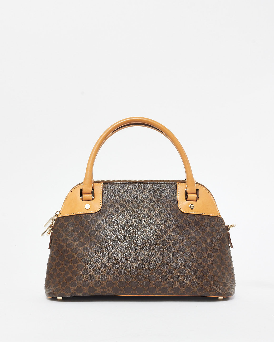 Buy Celine Vintage Brown Leather Triomphe Macadam Bag