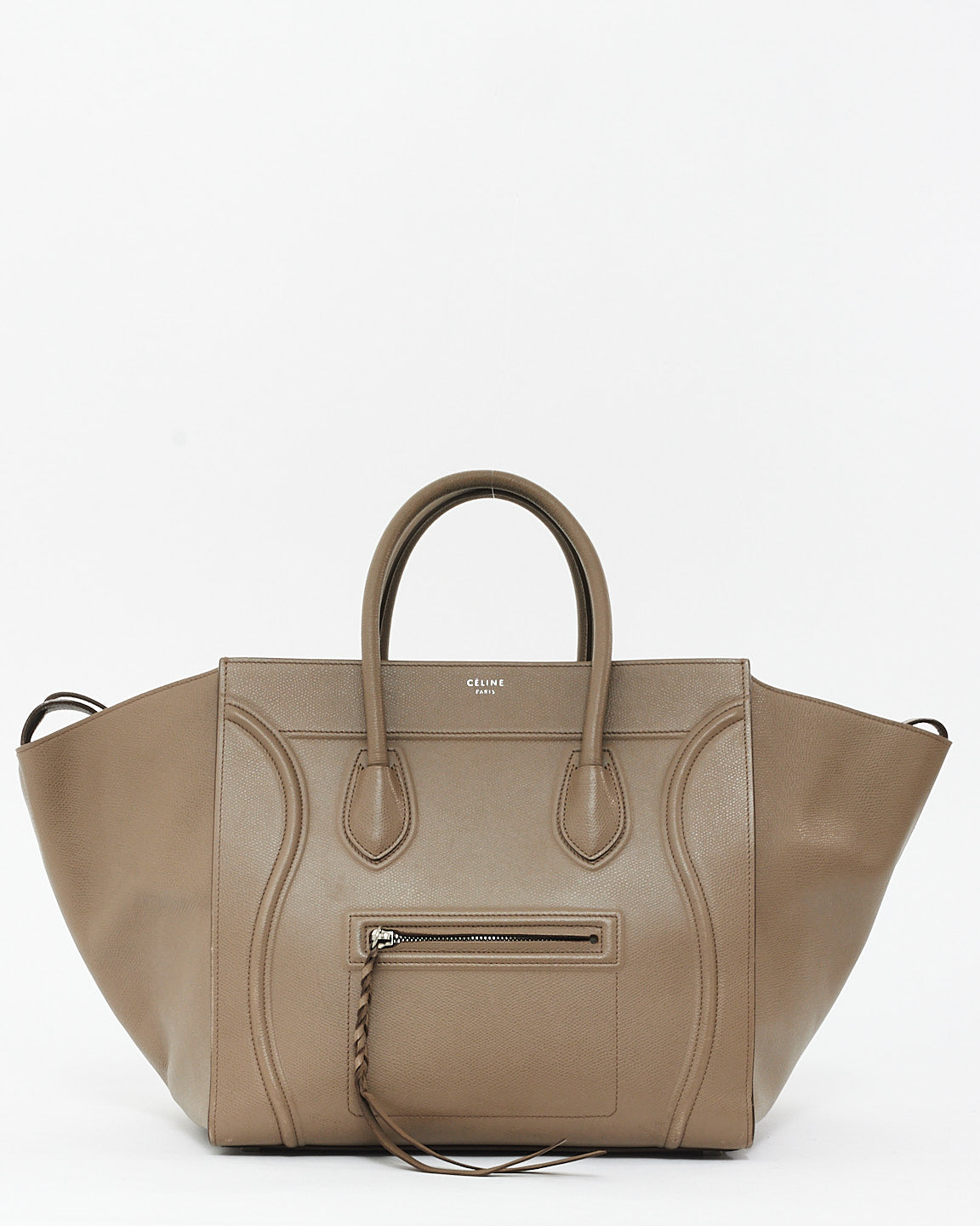 Buy Celine Taupe Grained Leather Large Phantom Tote Bag