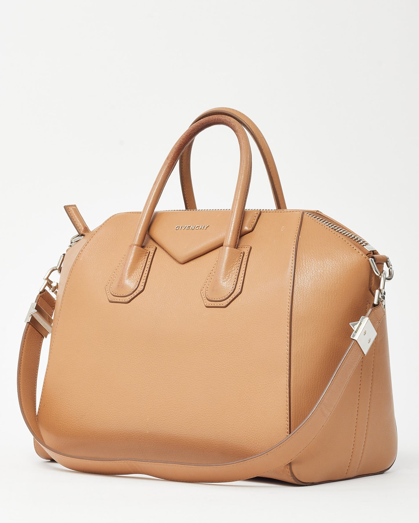 Givenchy Camel Beige Pebbled Leather Medium Antigona Bag