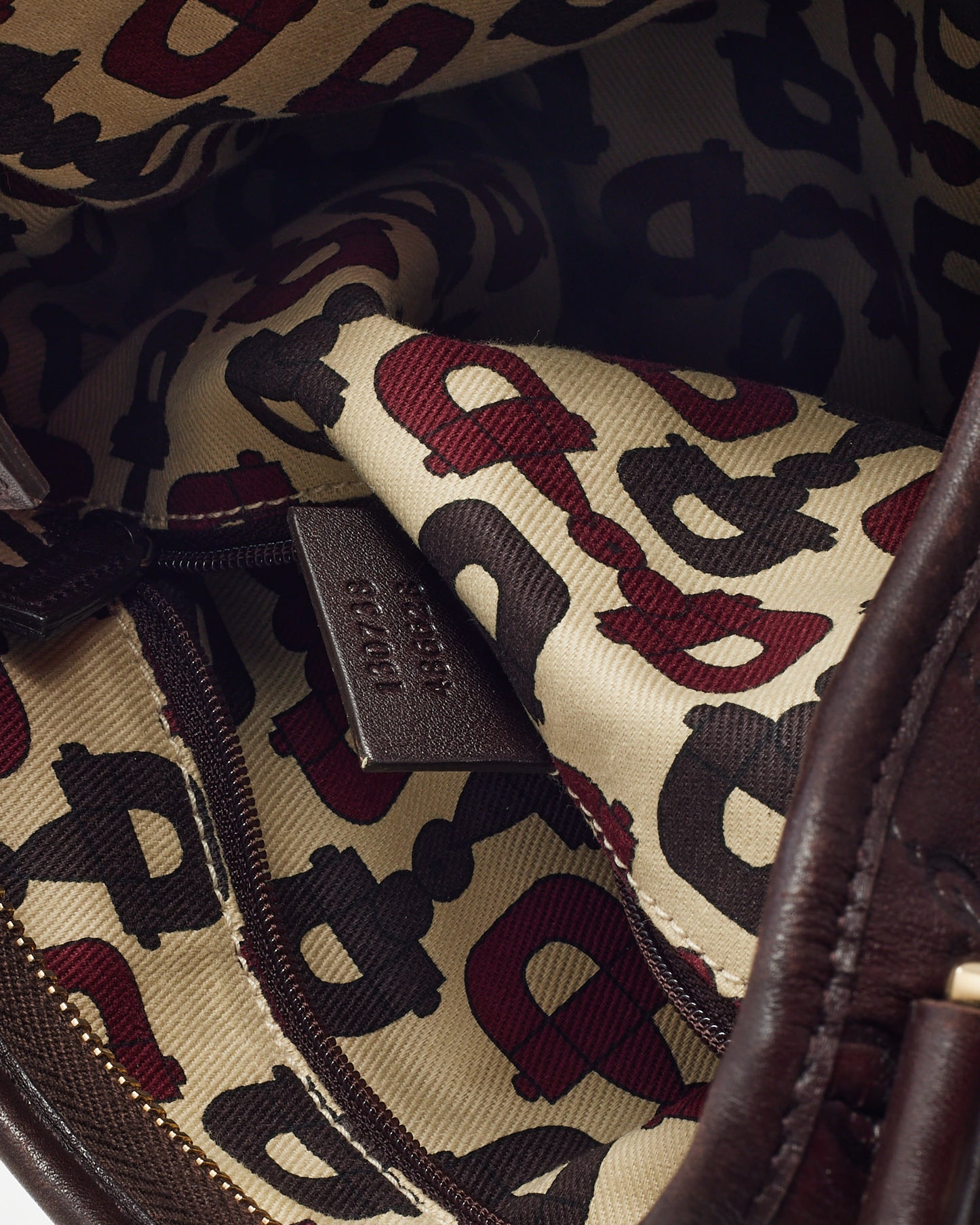 Gucci Brown Signature G Monogram Leather Abbey D-Ring Shoulder Bag