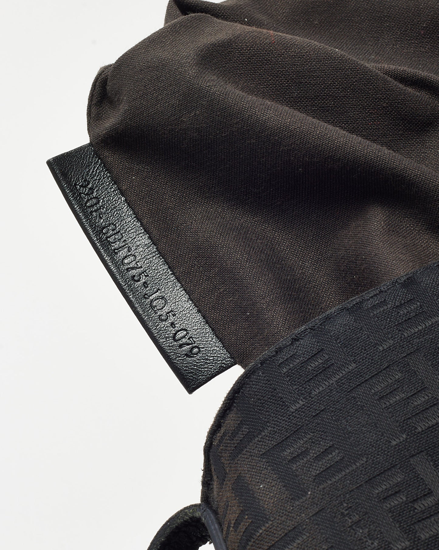 Fendi Dark Brown FF Zucchino Canvas SHW FF Flat Crossbody Bag