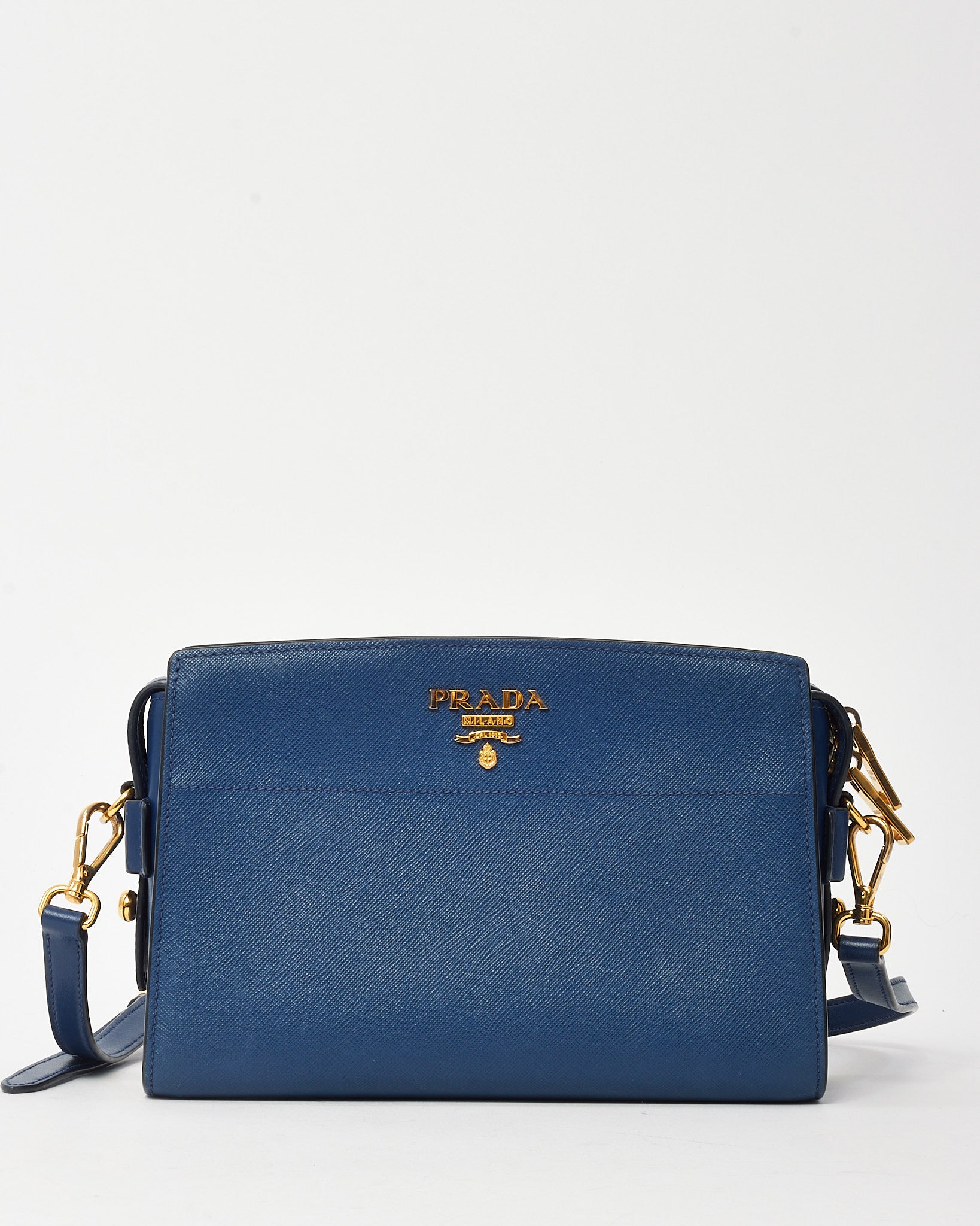 【新品】PRADA BLUE ショルダーバッグ PRADA（プラダ） サフィアーノ ショルダーバッグ フォンケース ブルー
