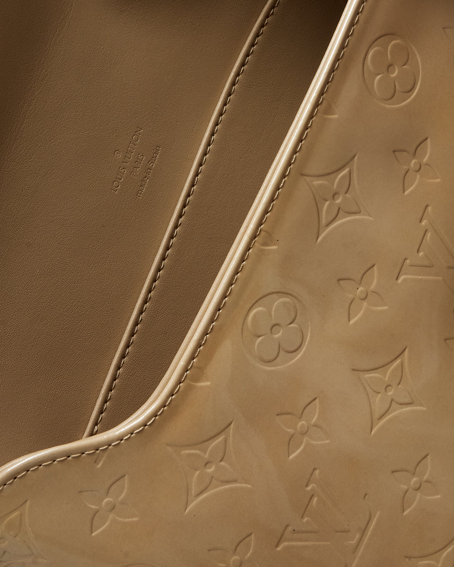 Louis Vuitton Beige Monogram Vernis Patent Leather Thompson Street Shoulder Bag