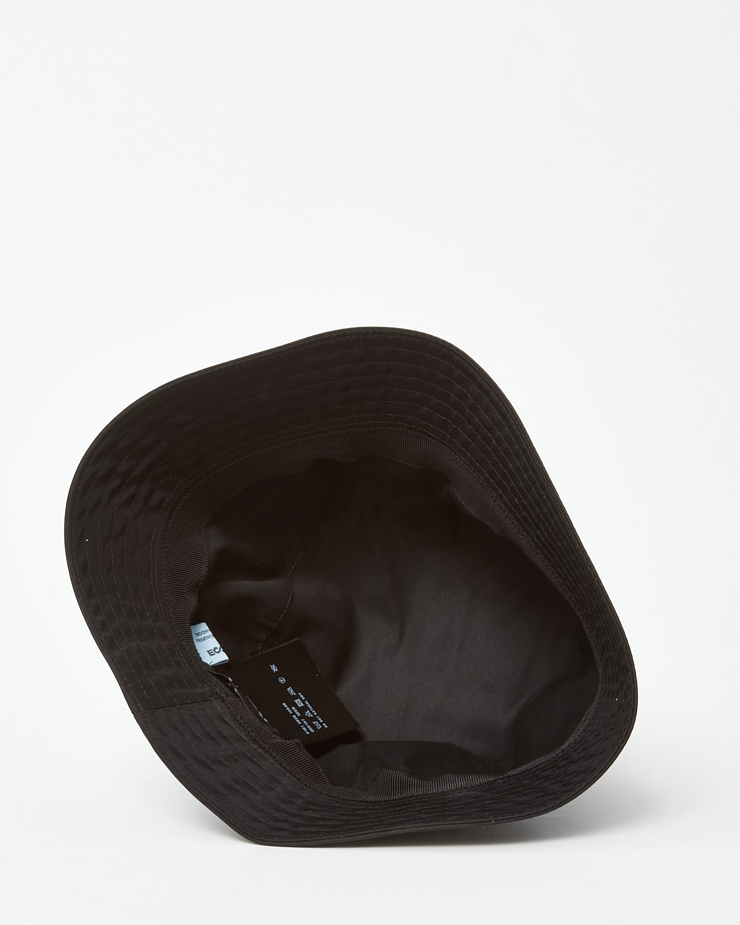 Prada Black Nylon Logo Bucket Hat - M
