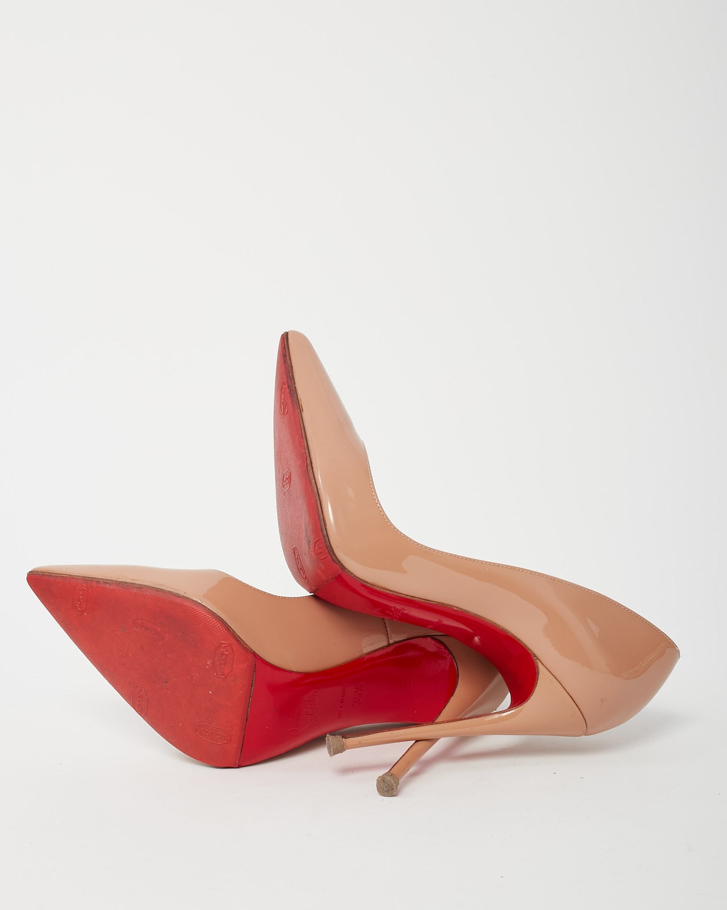 Christian Louboutin Nude Patent Leather So Kate 120mm Pumps - 35.5