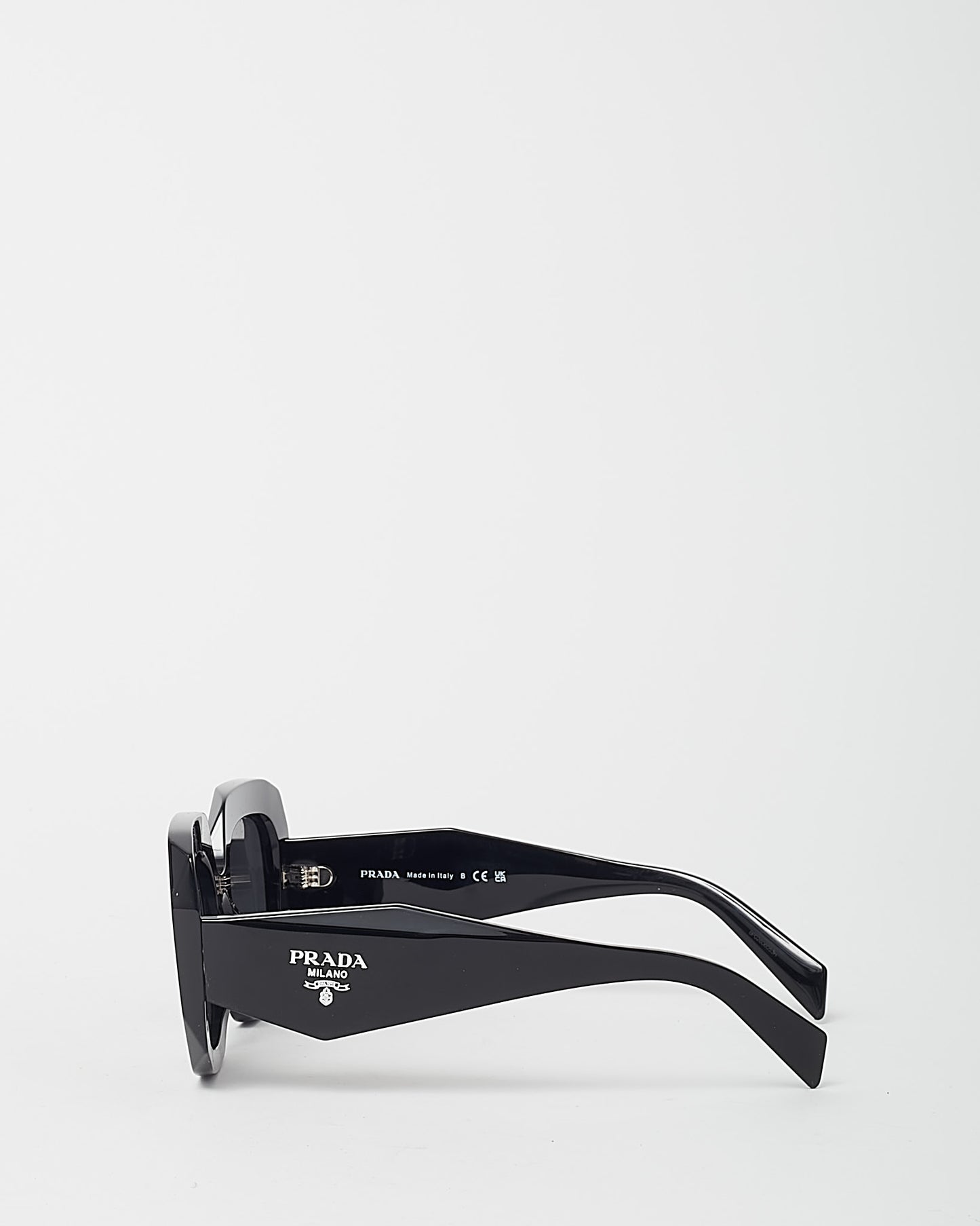 Prada Black SPRB23 Triangle Symbole Logo Rectangular Sunglasses