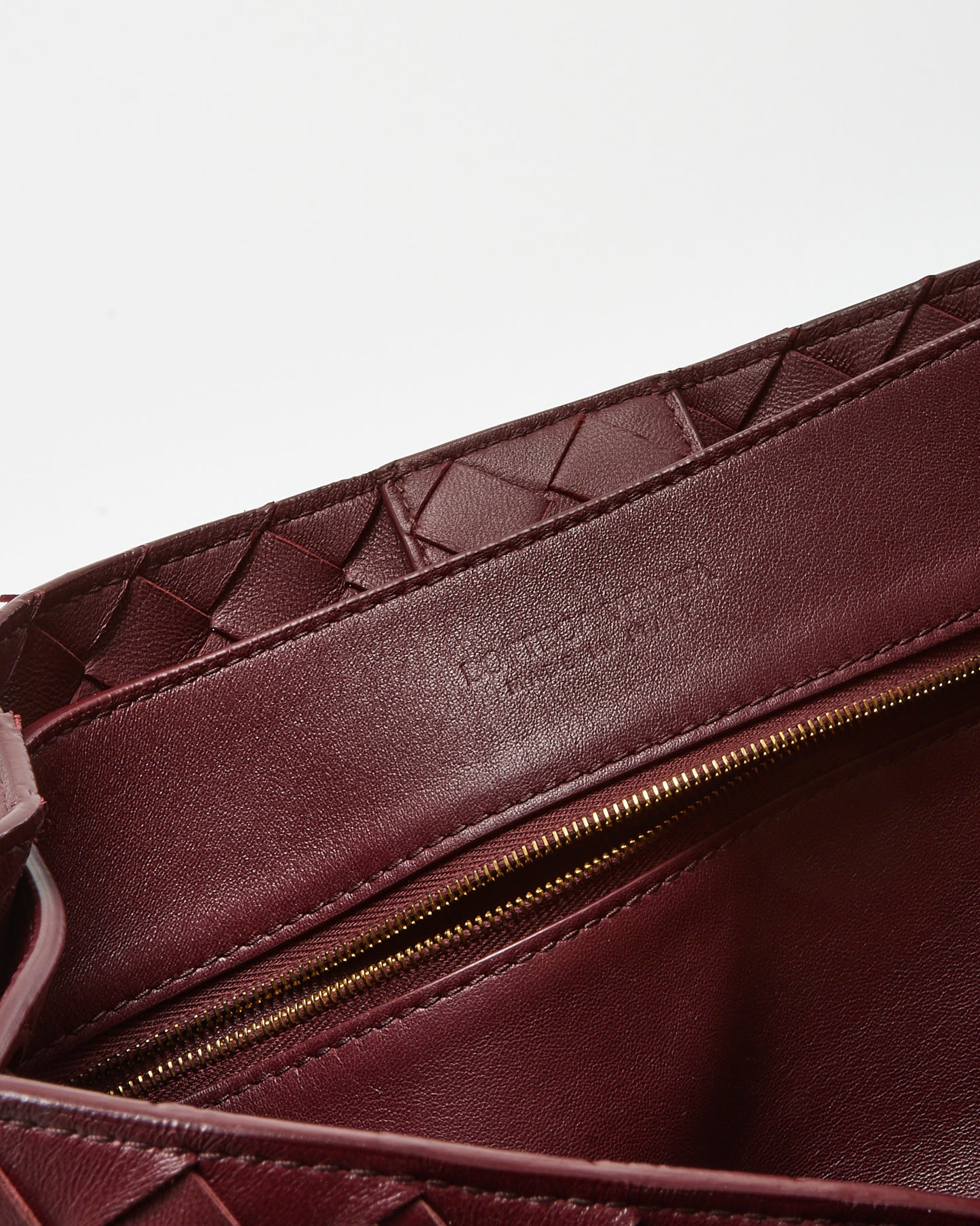 Bottega Veneta Red Barolo Intrecciato Leather Large Andiamo Bag