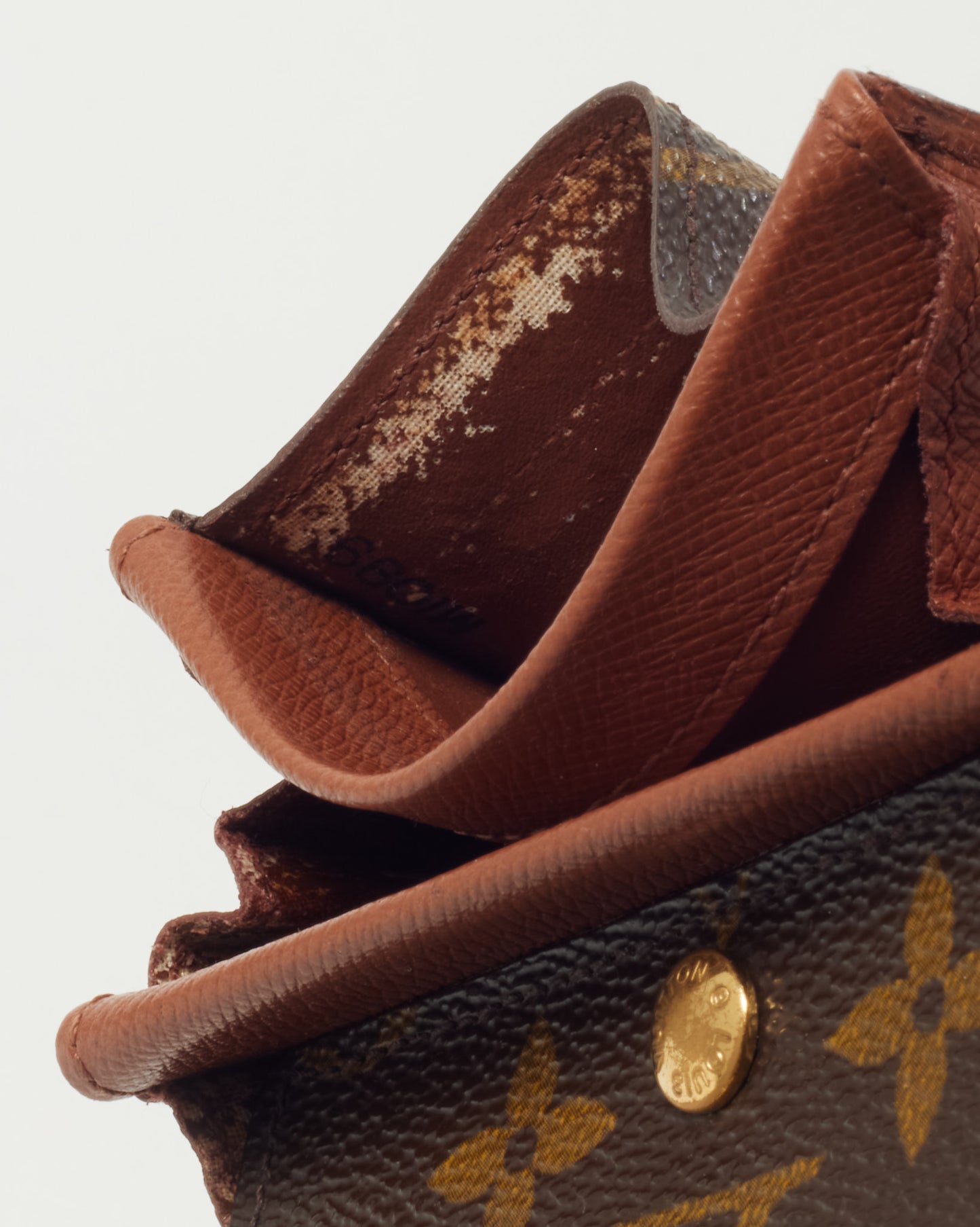 Louis Vuitton Monogram Canvas Compact Card Holder Snap Coin Purse Wallet