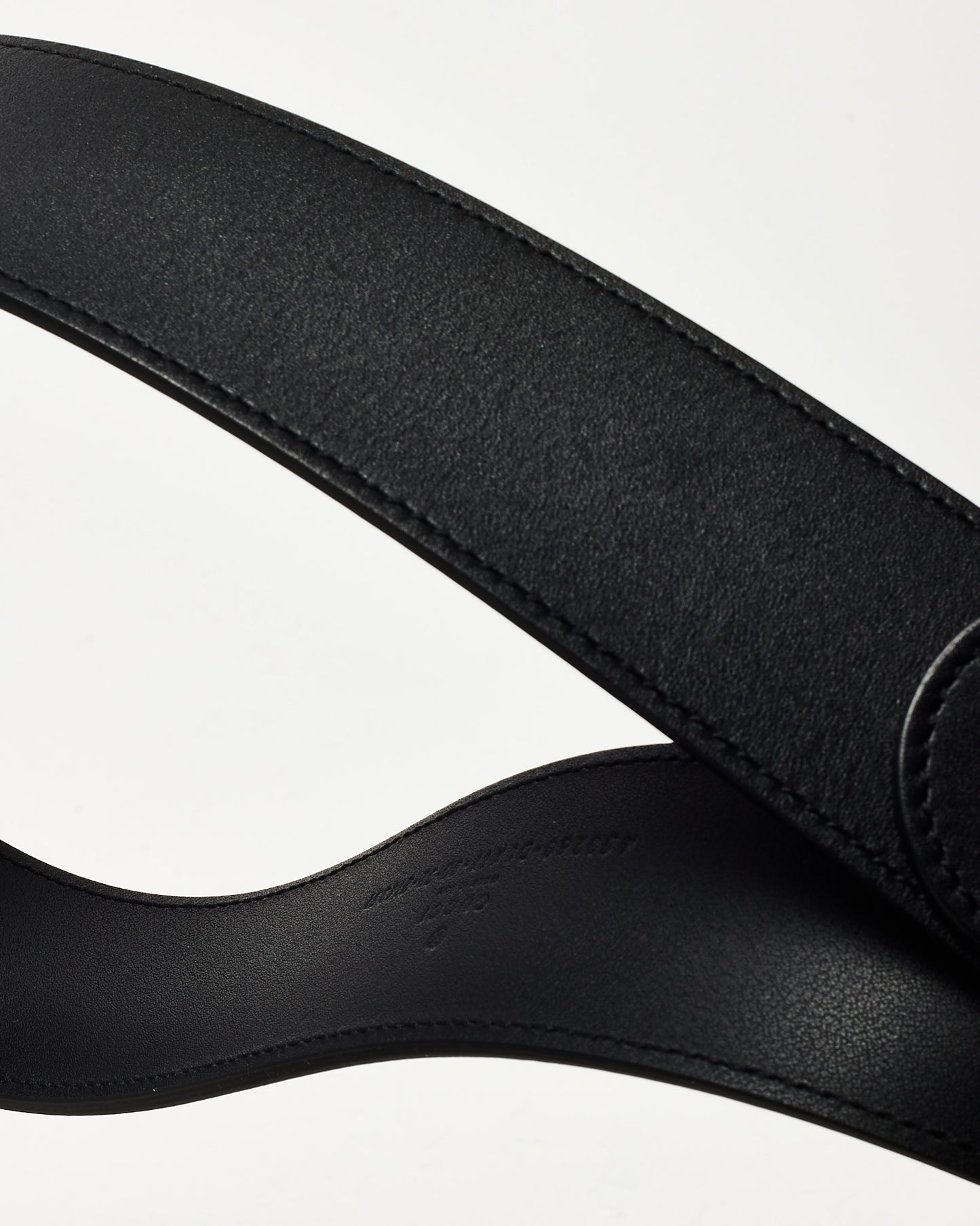 Ceinture large Gucci Marmont GG Interlocking en cuir grainé marron, bouclerie argentée - 105/42