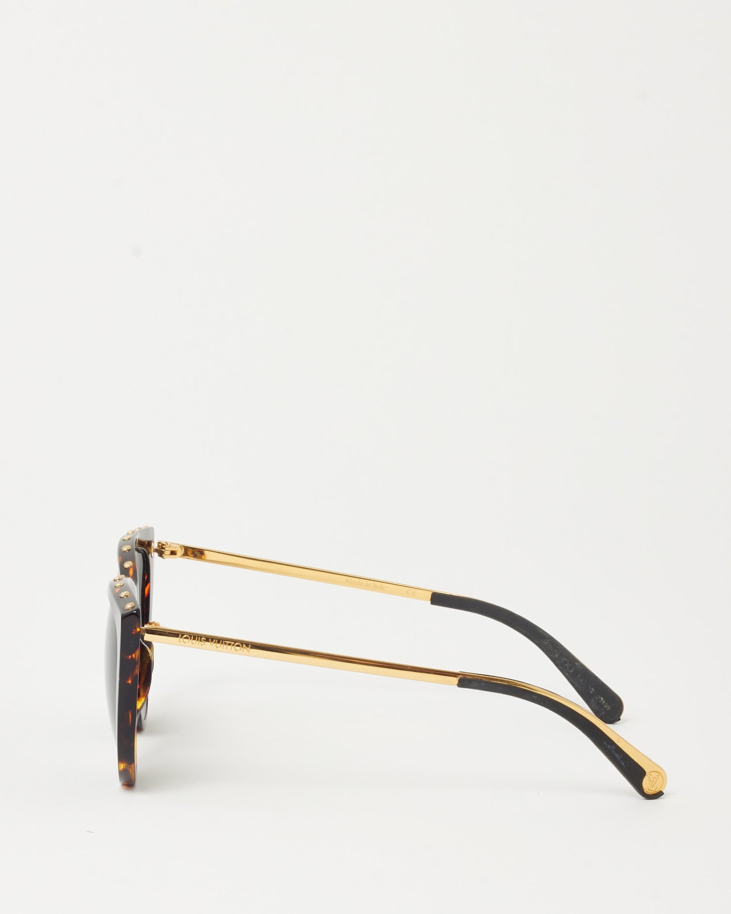 Louis Vuitton Brown Tortoise La Boum Cat Eye Studded Z1147E Sunglasses