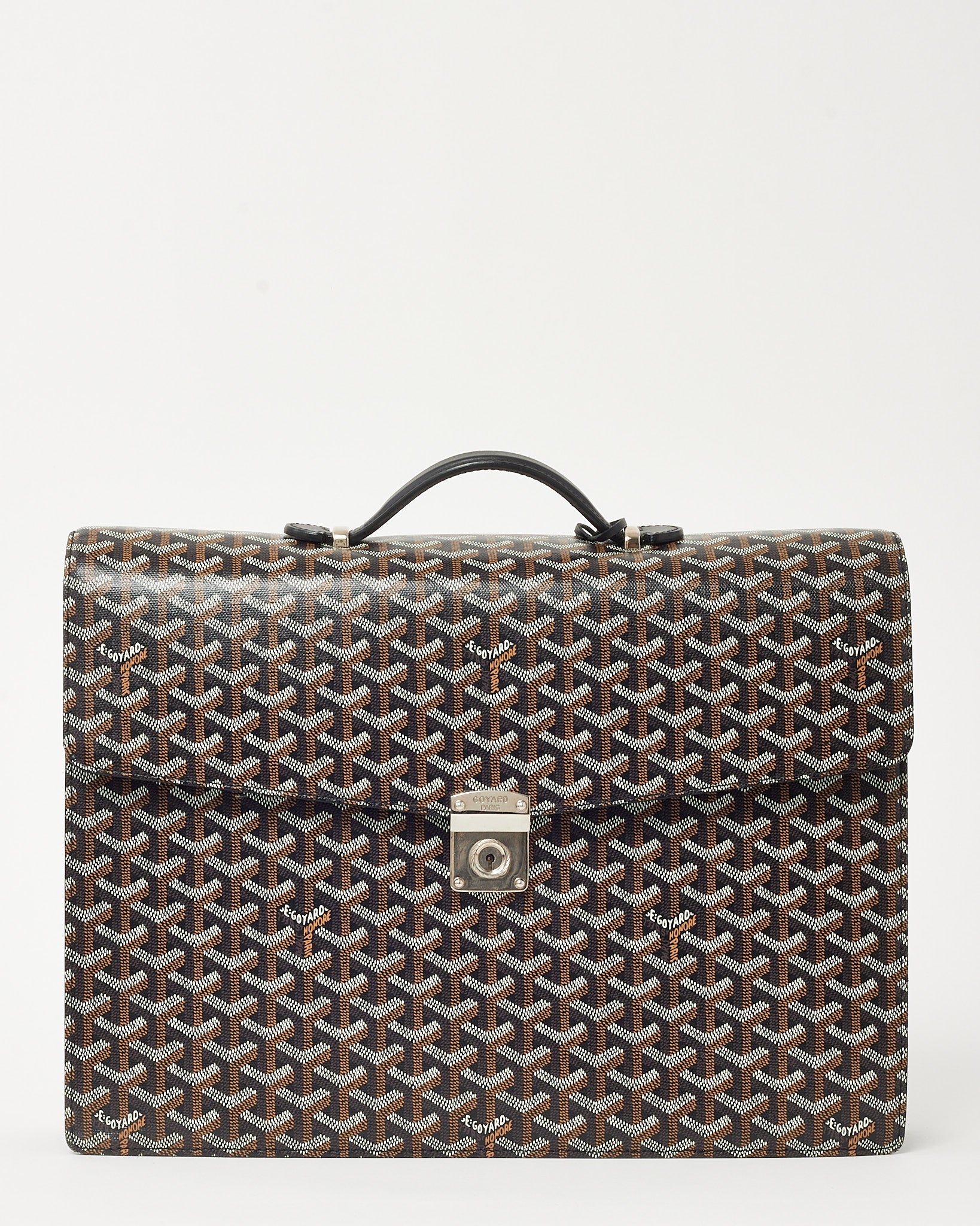 Goyardコース Buy Goyard Black Goyardine Coated Canvas Serviette Large Briefcase