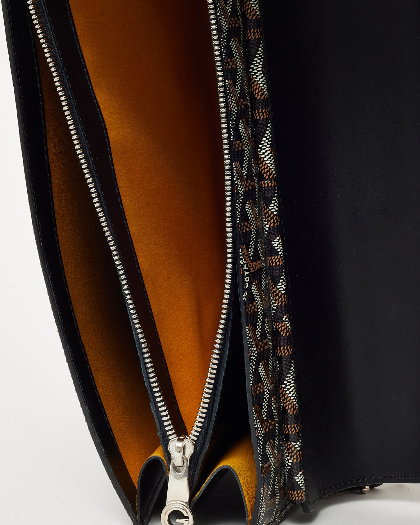 Goyard Black Goyardine Coated Canvas Serviette Large Briefcase