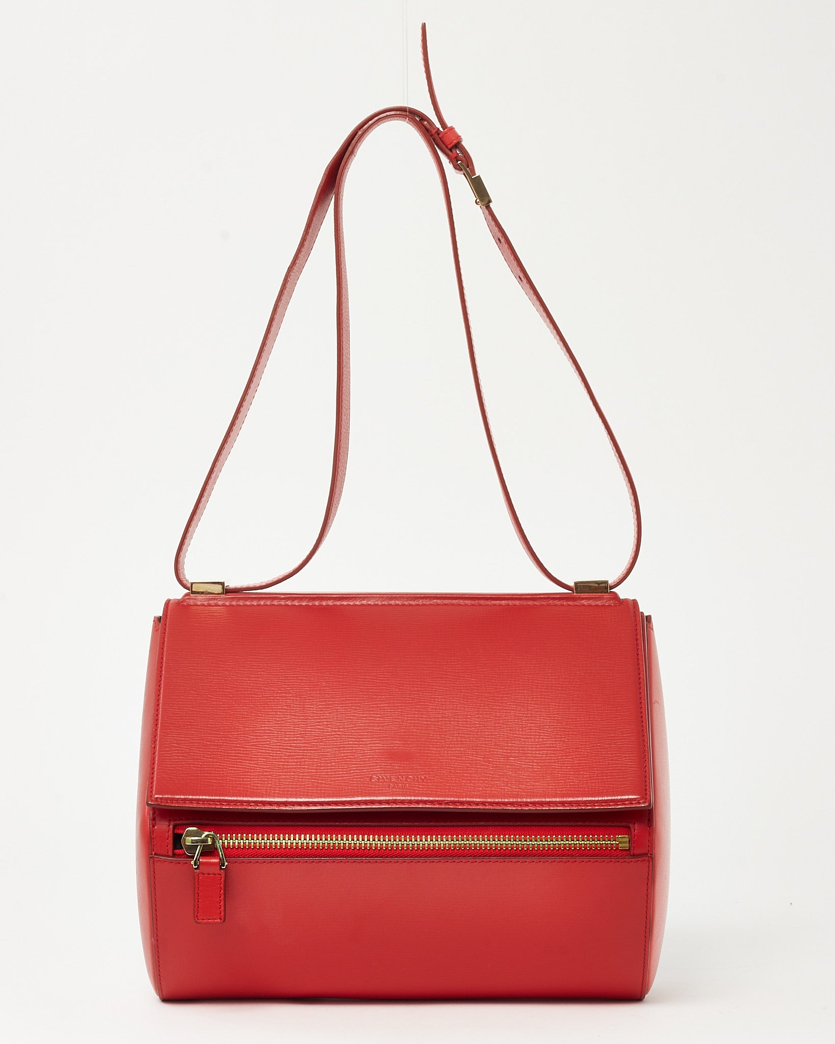 Buy Givenchy Red Grained Leather Medium Pandora Box Crossbody Bag