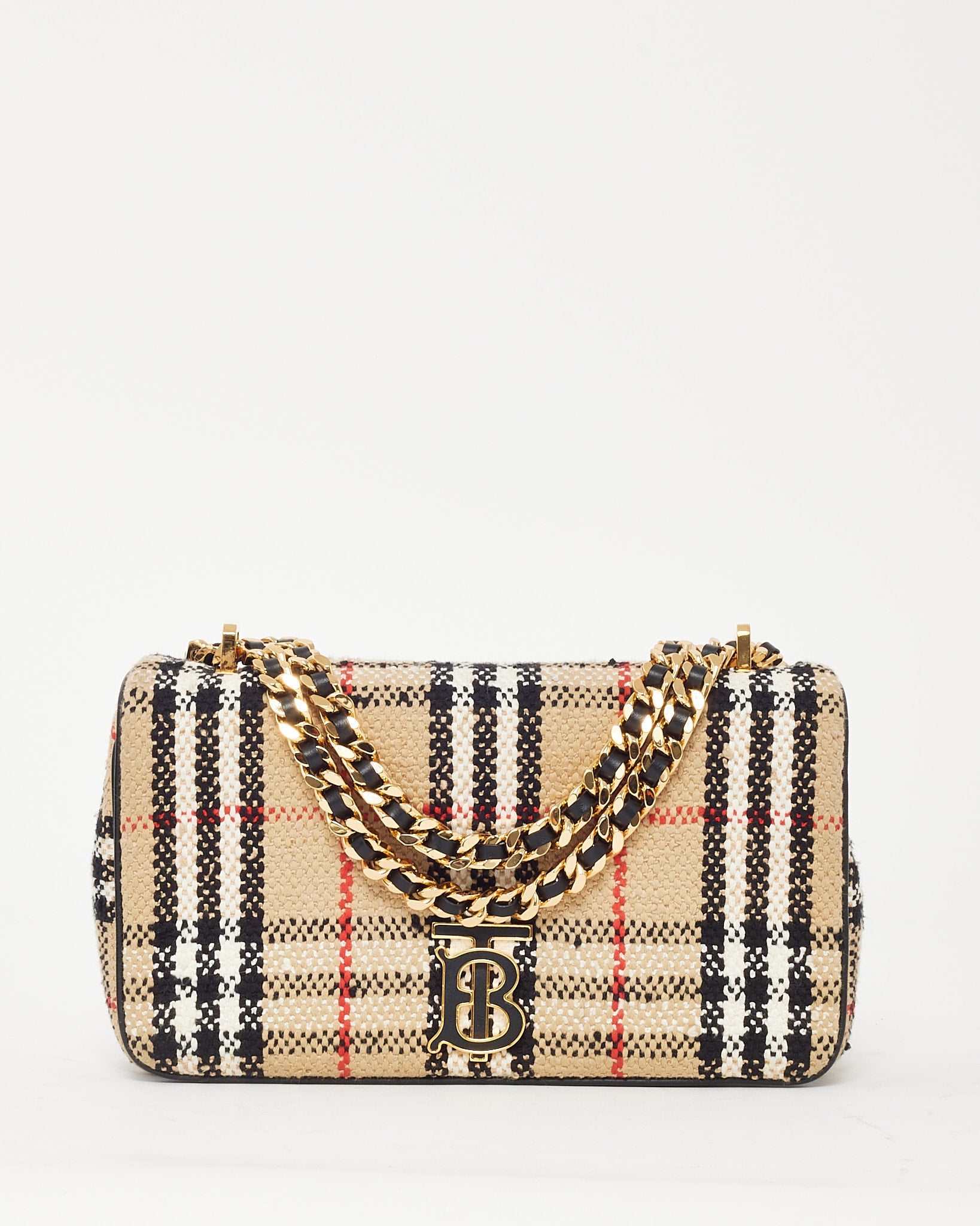 Buy Burberry Archive Beige Tweed Small Lola Shoulder Bag
