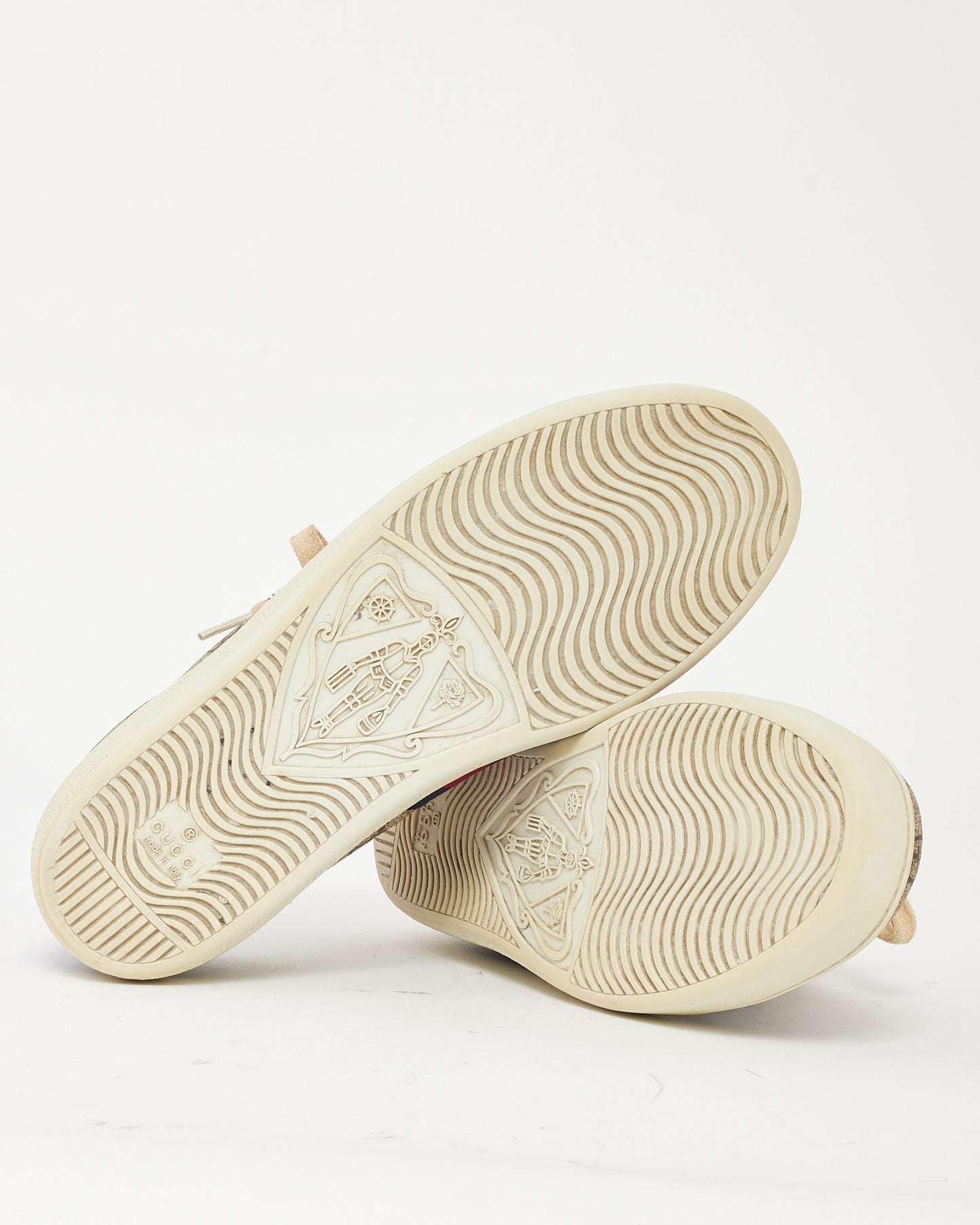 Gucci Brown/Beige Monogram GG Supreme Coated Canvas Web Ace Sneakers - 38.5
