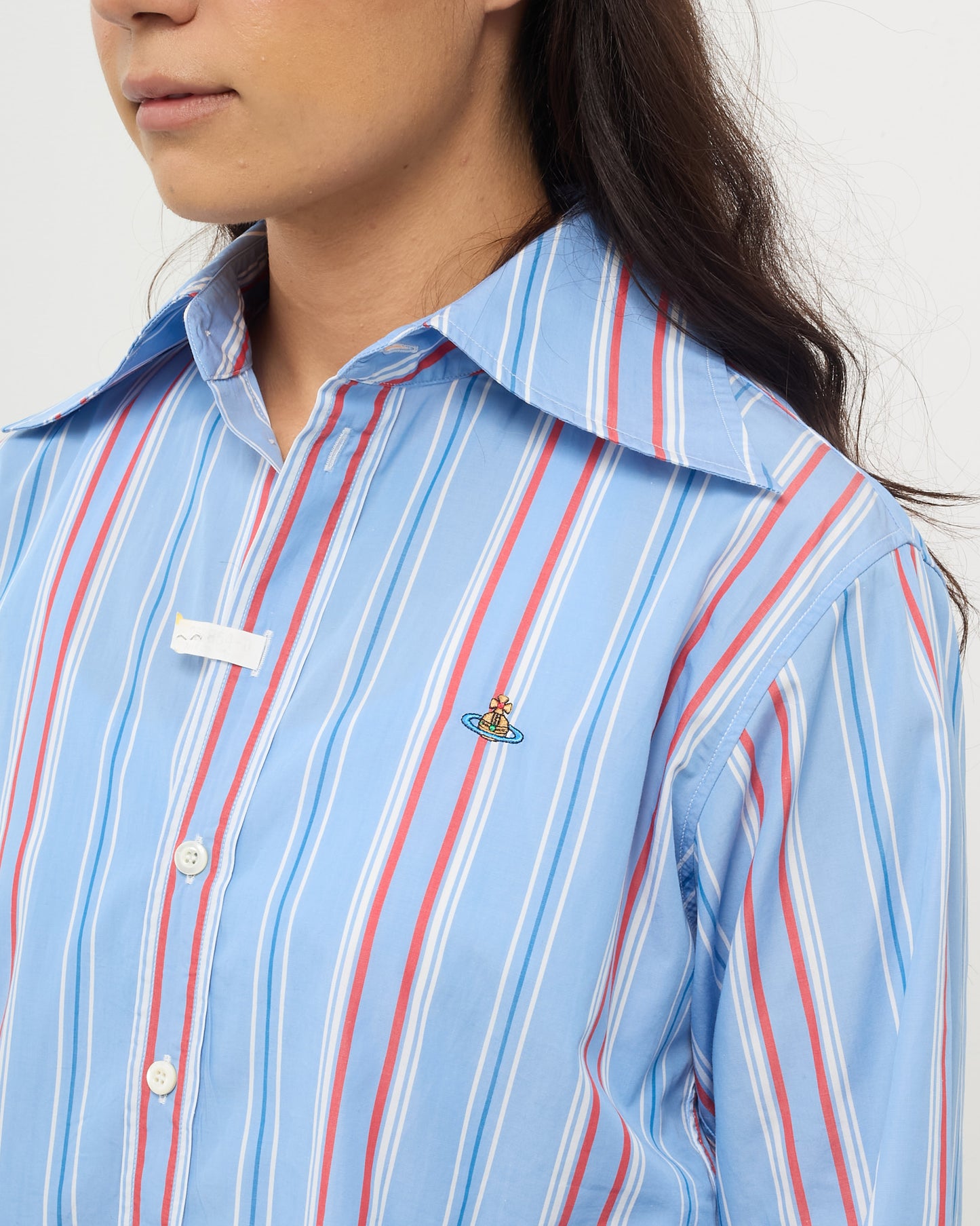 Vivienne Westwood Blue & Red Striped Button Down Shirt - 40