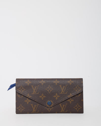 Louis Vuitton Monogram Canvas and Royal Blue Josephine Wallet