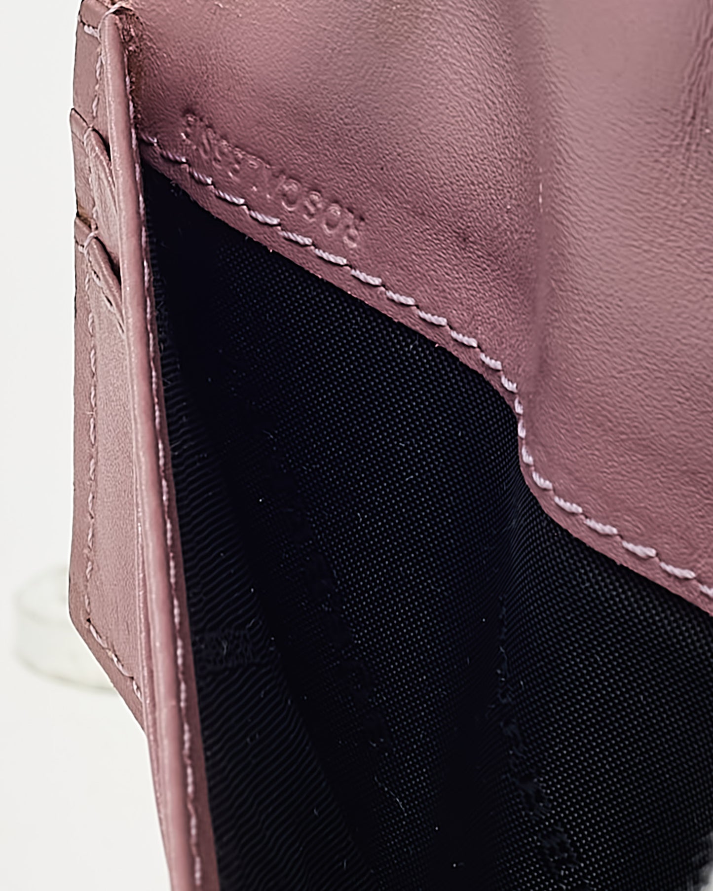 Burberry Pink Textured Leather Long Wallet