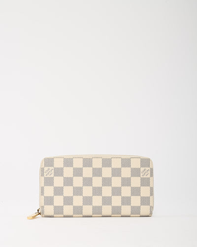 Louis Vuitton White Damier Azur Coated Canvas Zippy Wallet