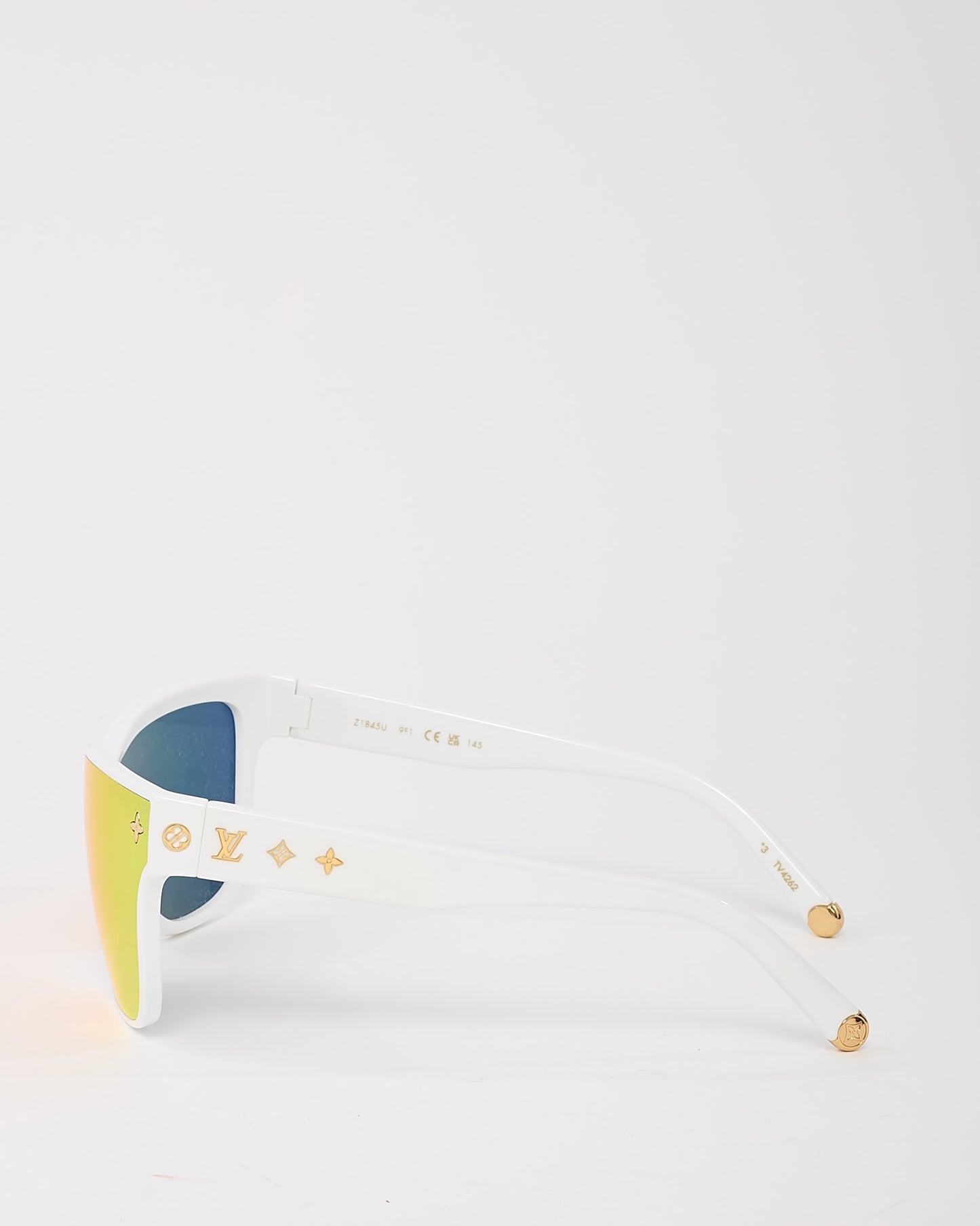 Lunettes de soleil carrées Louis Vuitton Black and Gold LV Shadow Z1843U