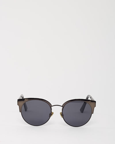 Dior Gunmetal DioramaMini Round Cat Eye Sunglasses