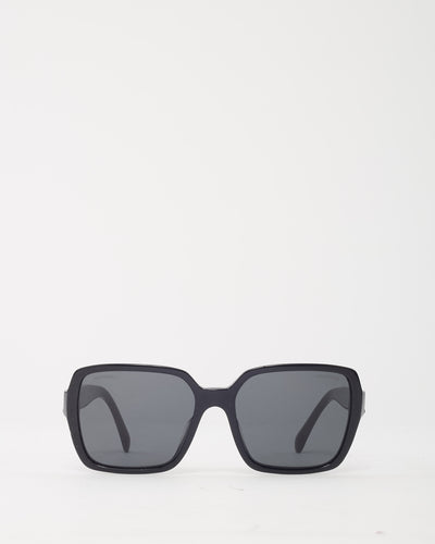 Chanel Black Acetate White CHANEL 5408A Square Sunglasses