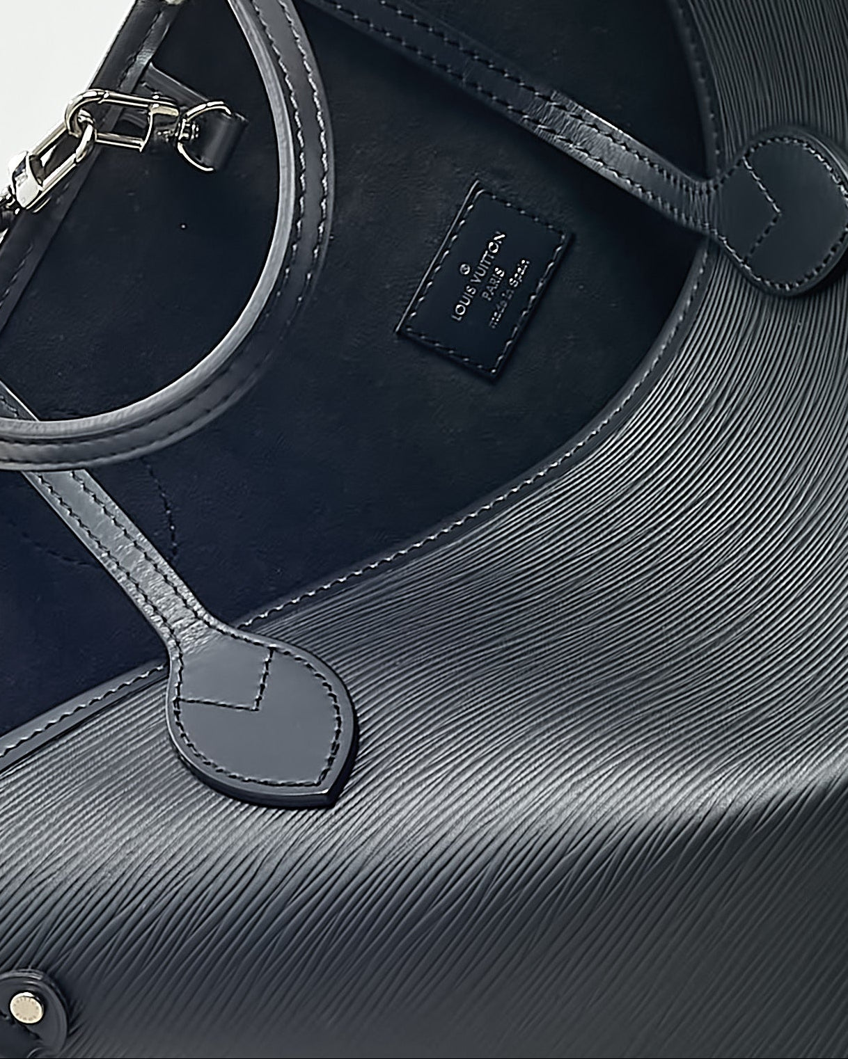 Louis Vuitton Black Epi Leather Neverfull MM with Pouch
