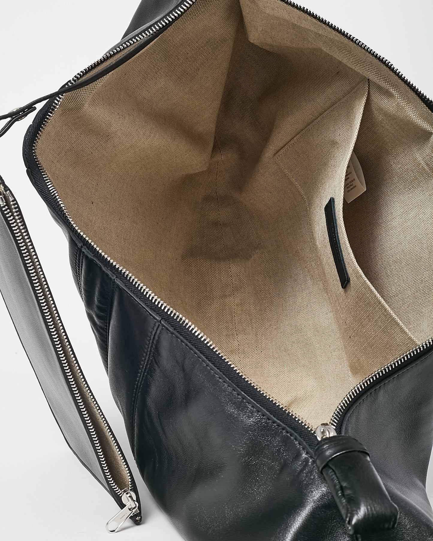 Lemaire Black Leather Large Croissant Crossbody Bag