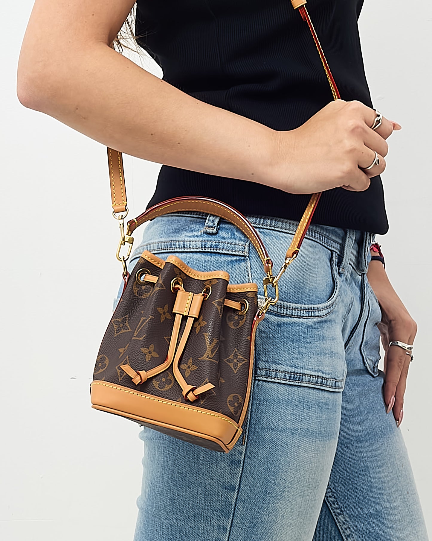 Louis Vuitton Monogram Coated Canvas Nano Noe Crossbody Bag
