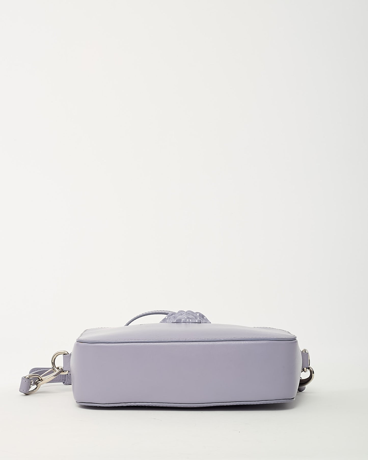 Versace Purple Calfskin Leather Palazzo Medusa Camera Bag with Strap