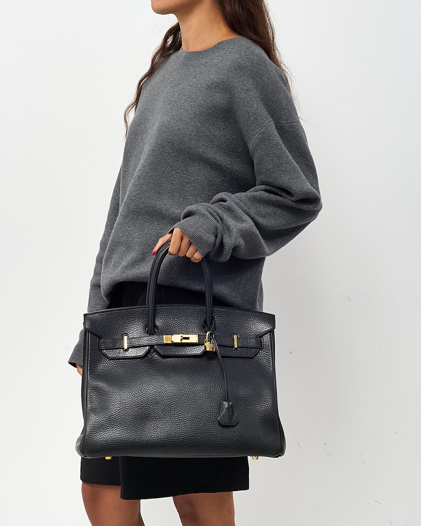 Hermès Black Ardennes Leather Birkin 35 GHW