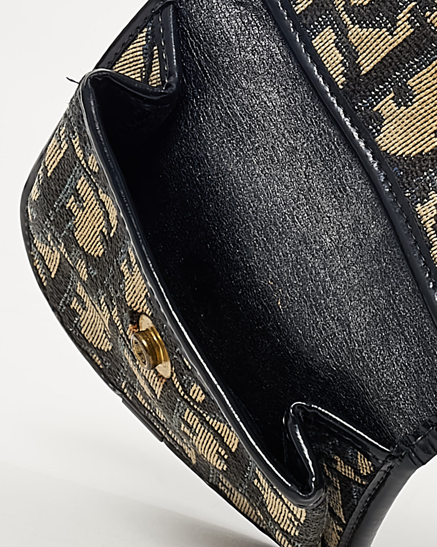 Dior Vintage 1960s Navy Blue Monogram Oblique Canvas CD Logo Shoulder Bag
