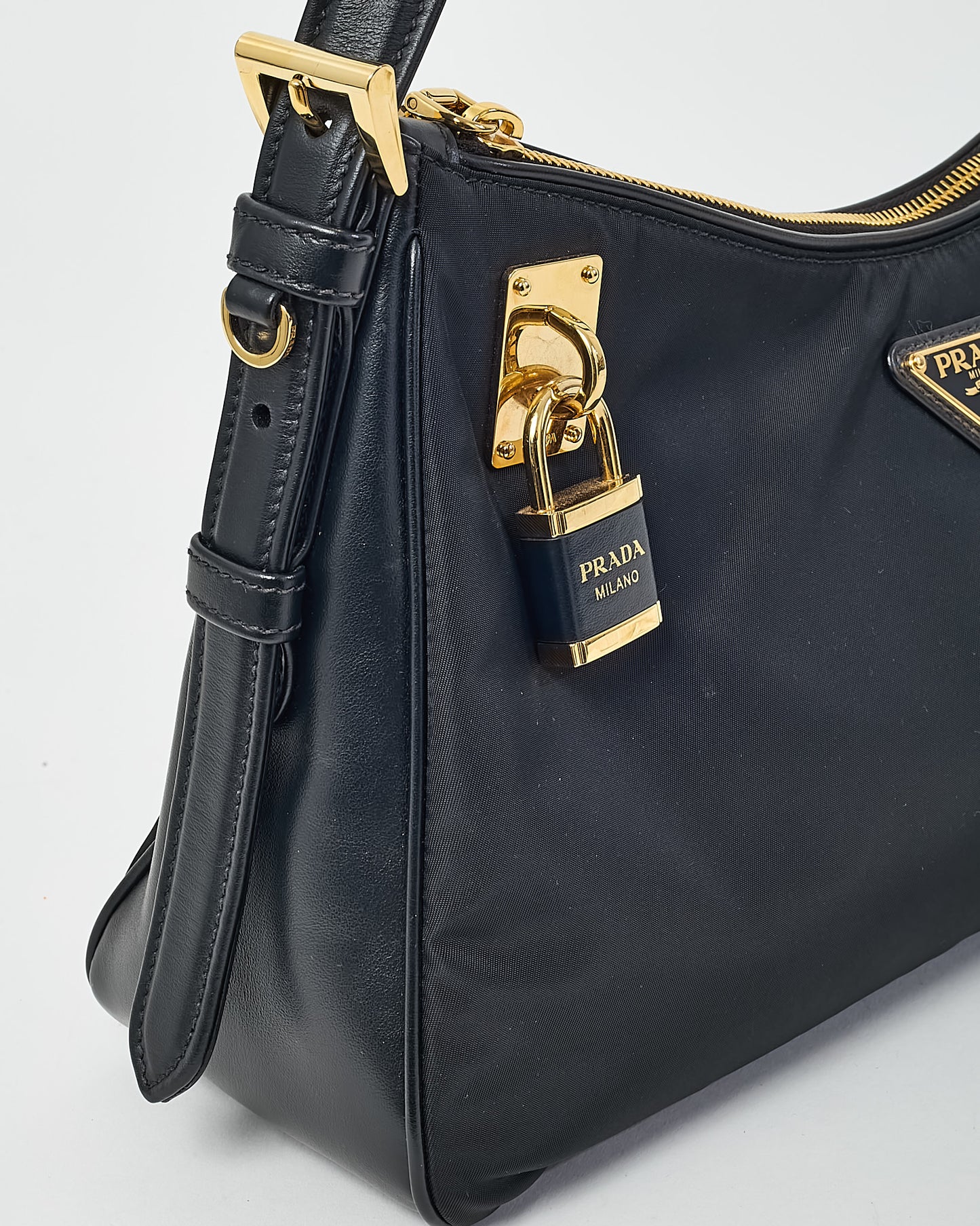 Prada Black Re-Nylon Large Aimee Shoulder Bag