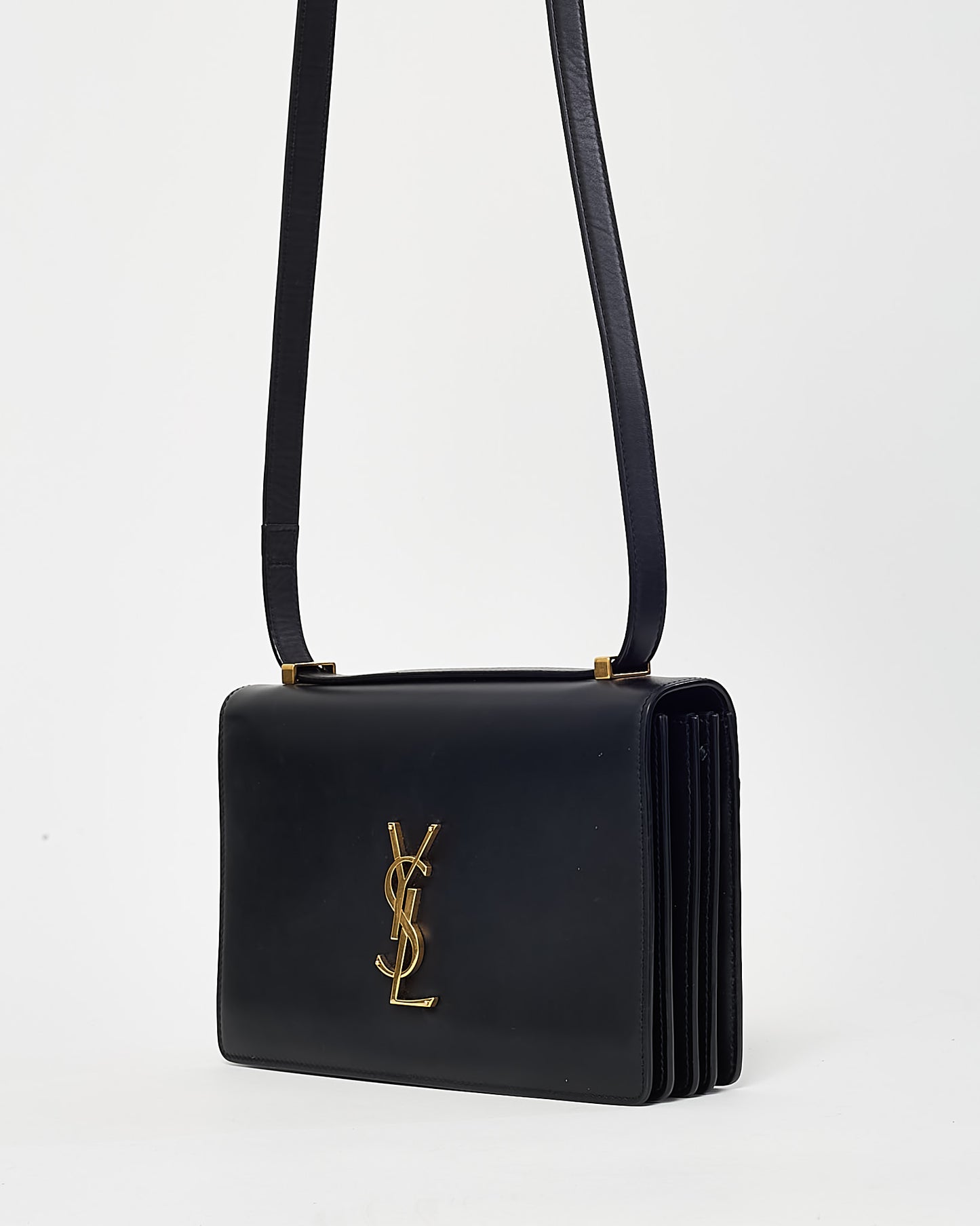 Saint Laurent Black Calfskin Leather GHW YSL Small Dylan Flap Shoulder Bag