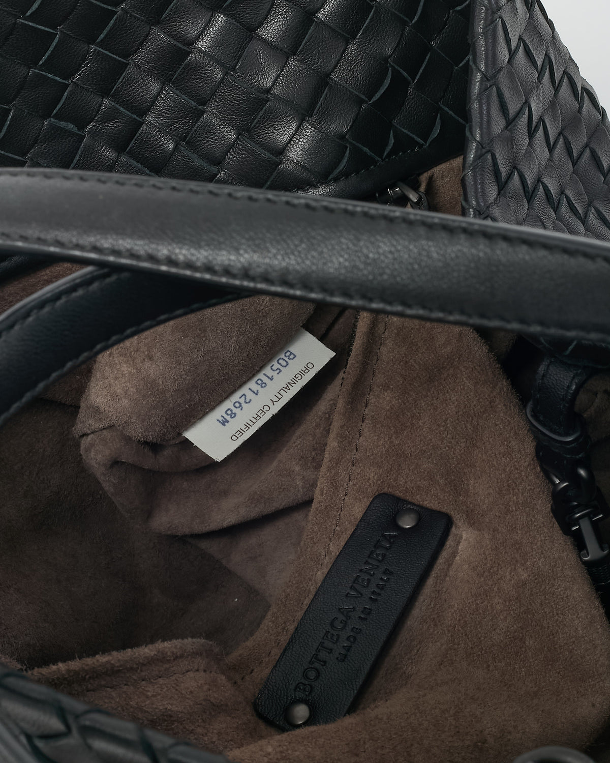 Bottega Veneta Black Intrecciato Leather Shoulder Bag