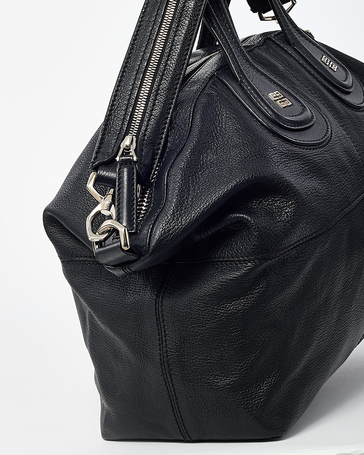 Givenchy Black Sugar Goatskin Leather Medium Nightingale 2Way Bag