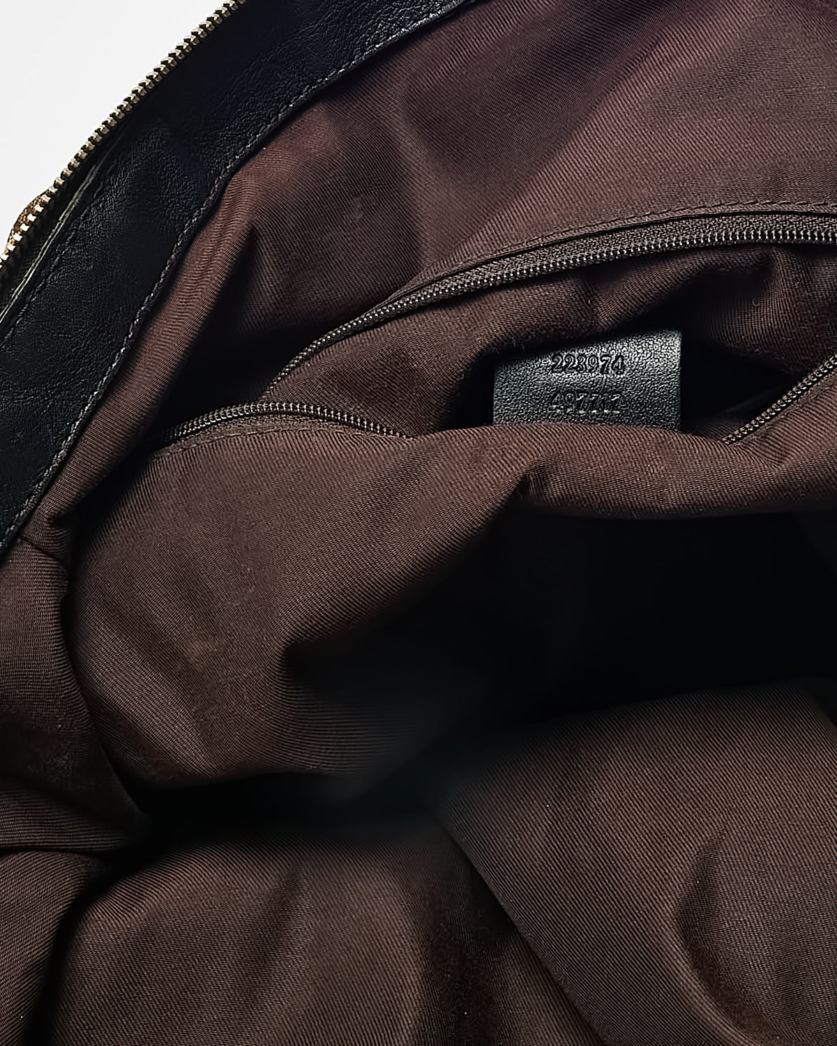 Gucci Black Leather and Beige/Brown GG Monogram Canvas Medium Sukey 2Way Shoulder Bag