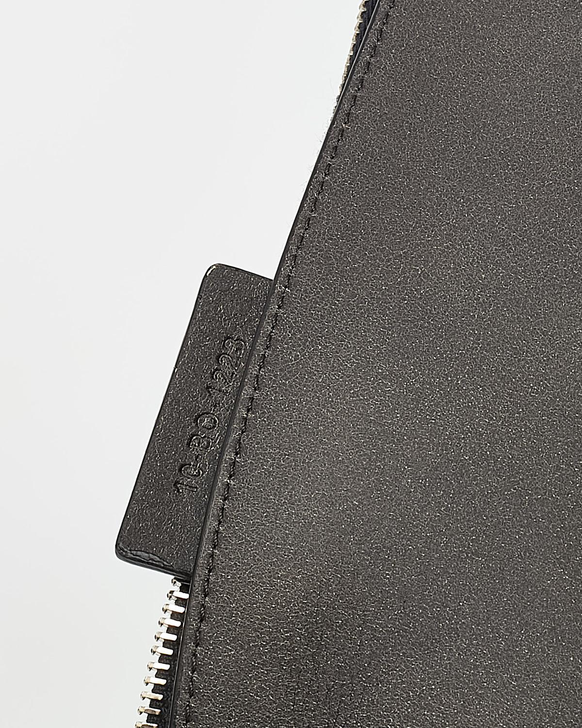 Dior Dark Grey Calfskin Leather 1947 Lily of The Valley Zip Pouch