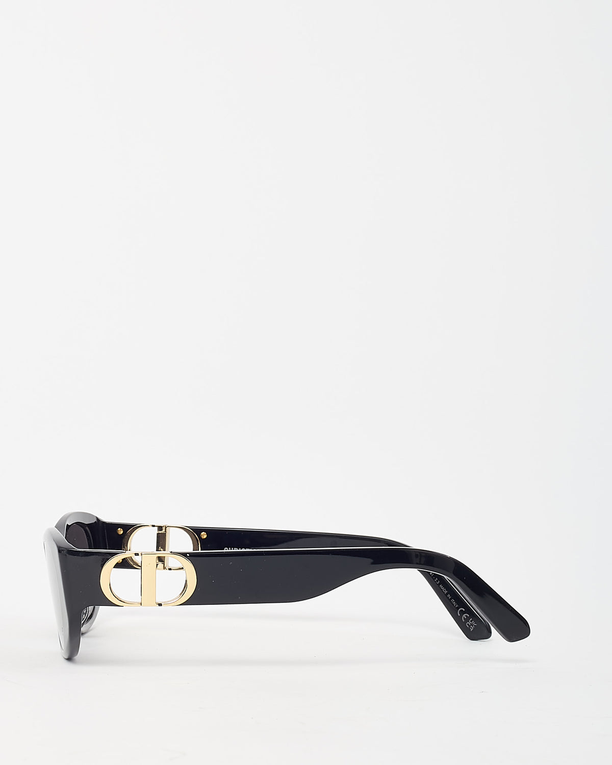 Dior Black Acetate 30Montaigne S9U Logo Oval Sunglasses