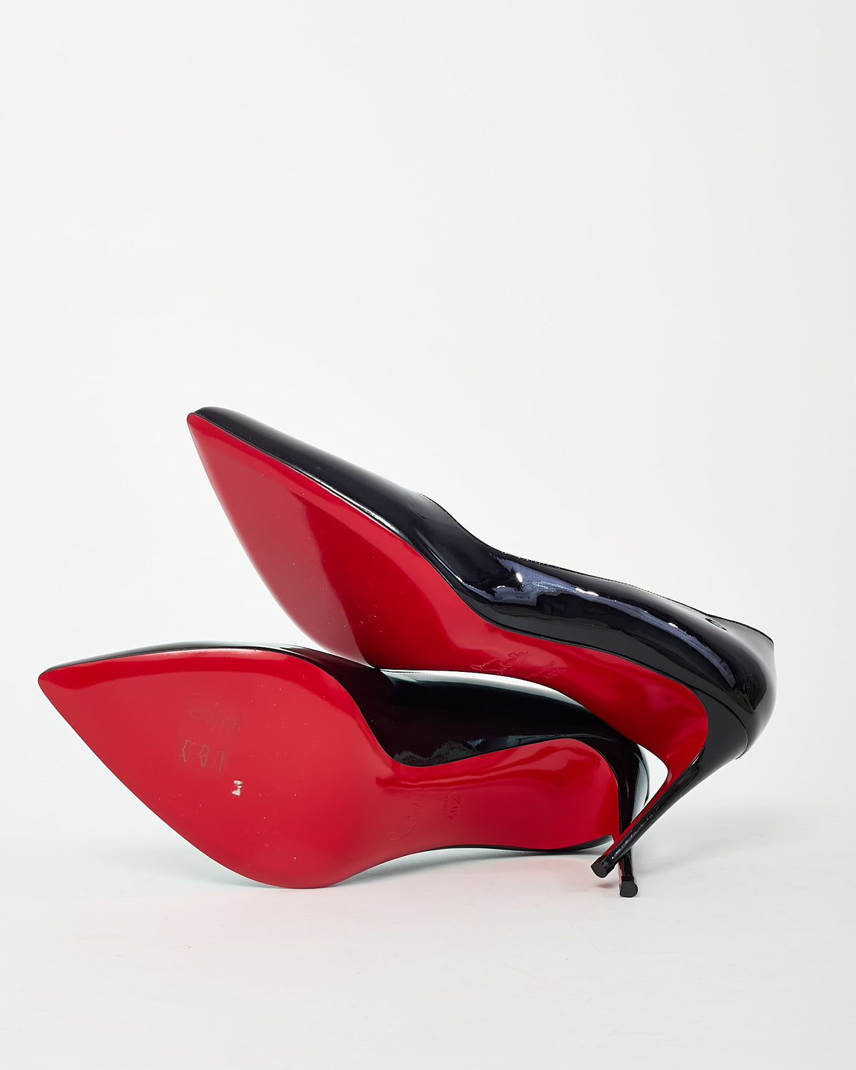 Christian Louboutin Black Patent Leather Corneille 85mm Pumps - 40