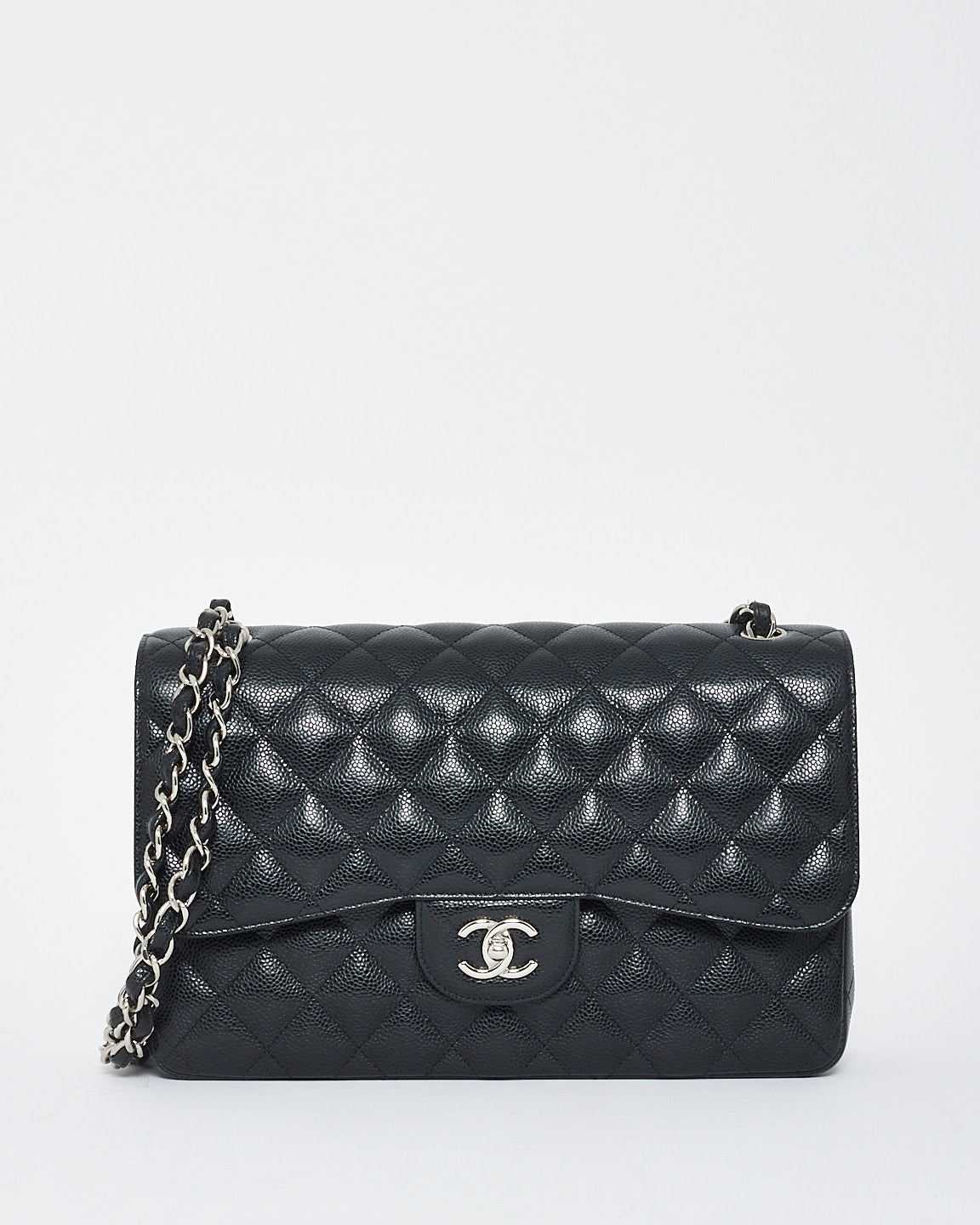 Explore a Chanel Black Caviar Leather Jumbo Classic Double Flap