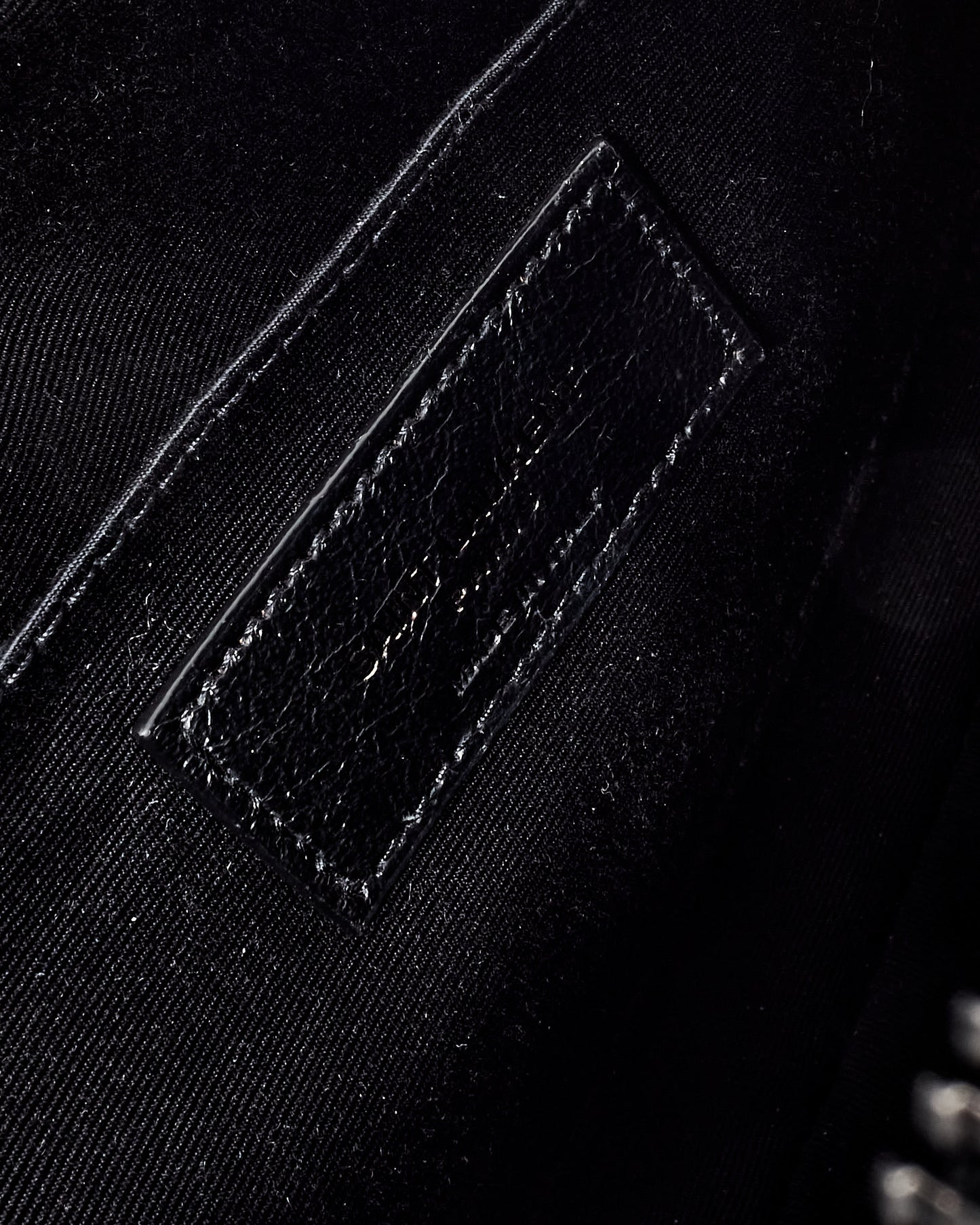 Saint Laurent Black Chevron Leather & Black Hardware Lou Camera Bag