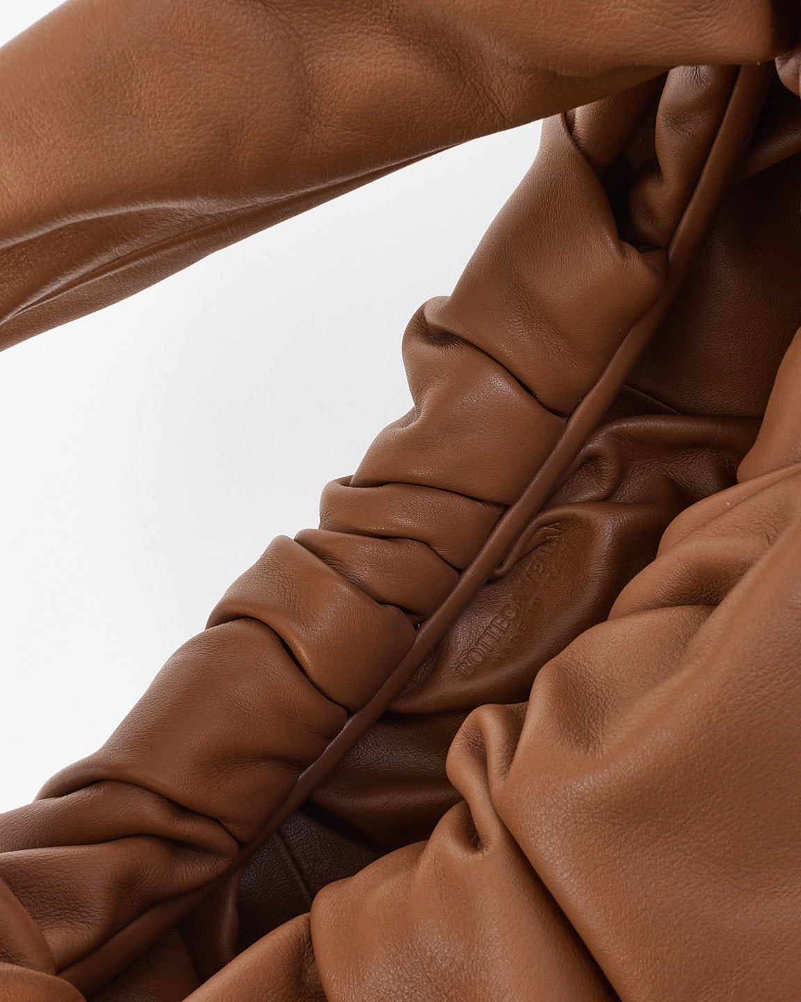 Bottega Beige Smooth Leather Vitello Nappato Shoulder Bag