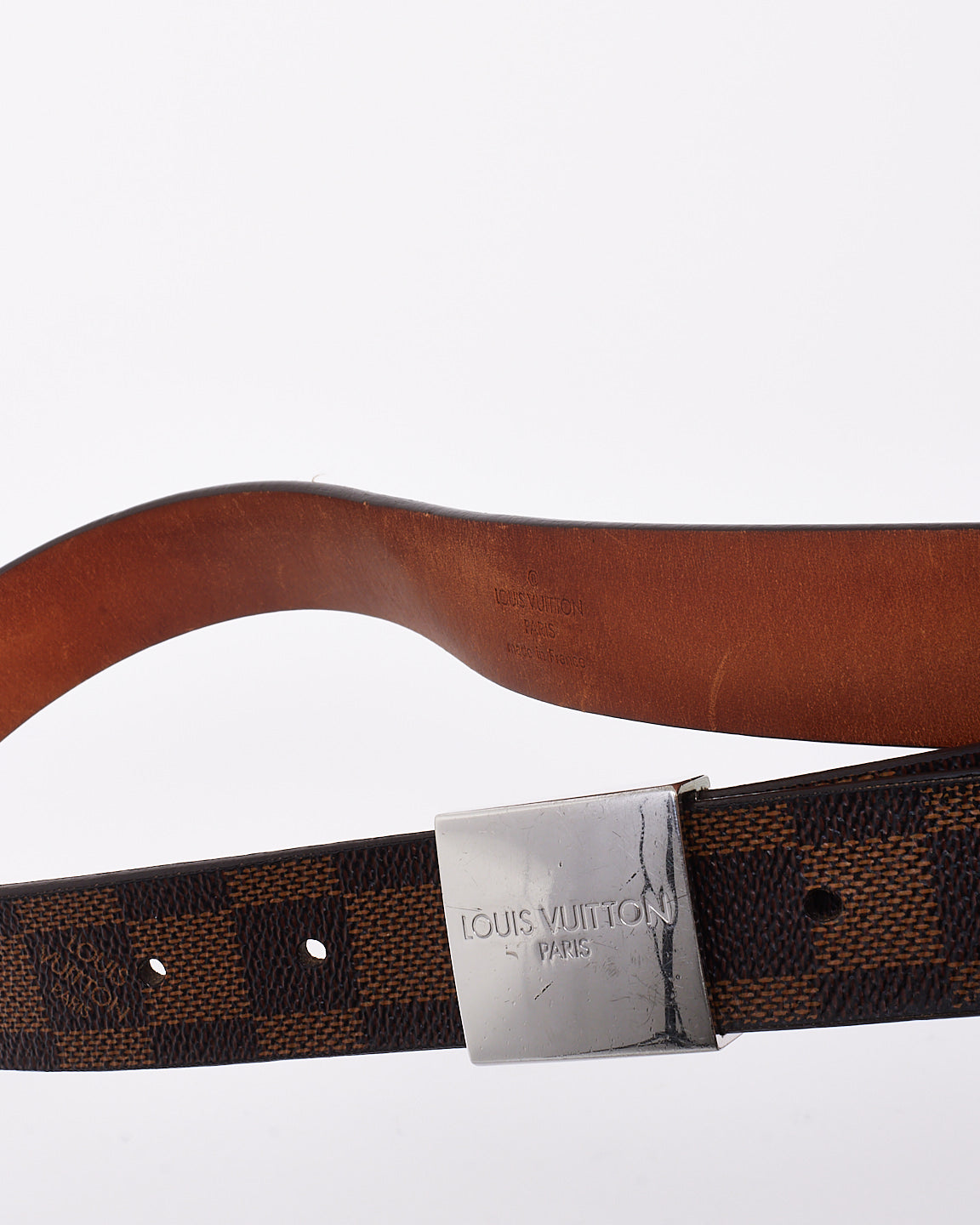 Louis Vuitton Damier Ebene Canvas Inventeur Belt 75/30